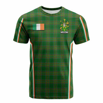 Horan Irish Clan Coat of Arm Tartan Cotton T-shirt Flag Style