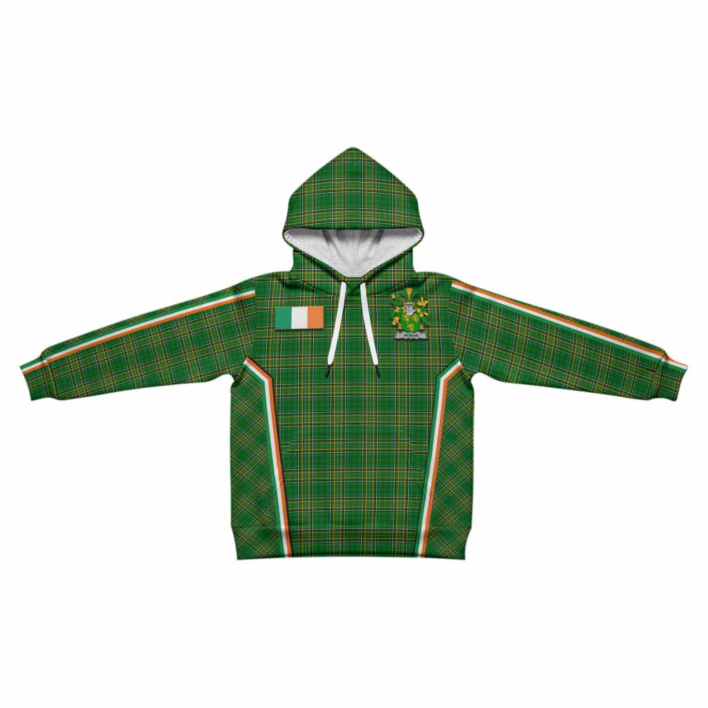 Horan Irish Clan Coat of Arm Tartan Kid Hoodie Flag Style
