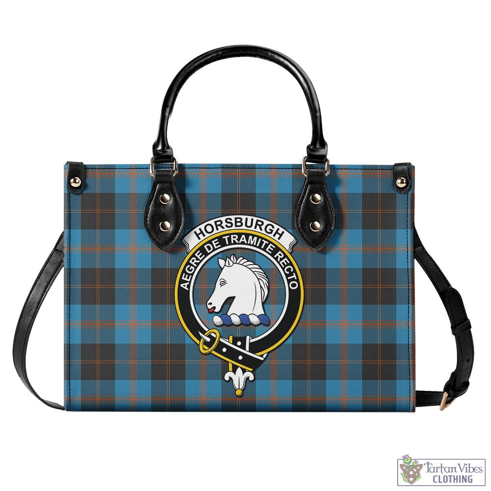 Horsburgh Tartan Luxury Leather Handbags with Family Crest - Tartan Vibes Clothing