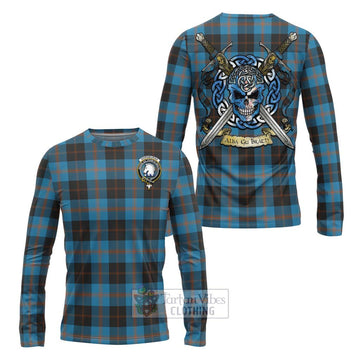 Horsburgh Tartan Long Sleeve T-Shirt with Family Crest Celtic Skull Style Unisex - Tartan Vibes Clothing