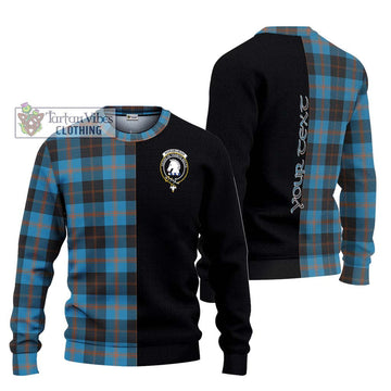 Horsburgh Tartan Ugly Sweater with Family Crest and Half Of Me Style Unisex - Tartan Vibes Clothing
