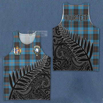 Horsburgh Crest Tartan Men's Tank Top with New Zealand Silver Fern Half Style Men - Tartan Vibes Clothing
