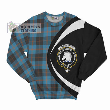 Horsburgh Tartan Sweatshirt with Family Crest Circle Style Unisex - Tartan Vibes Clothing