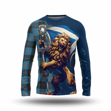 Horsburgh Tartan Family Crest Long Sleeve T-Shirt with Scottish Majestic Lion Unisex - Tartan Vibes Clothing