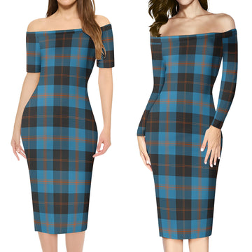 Horsburgh Tartan Off Shoulder Lady Dress Women's Dress - Tartan Vibes Clothing