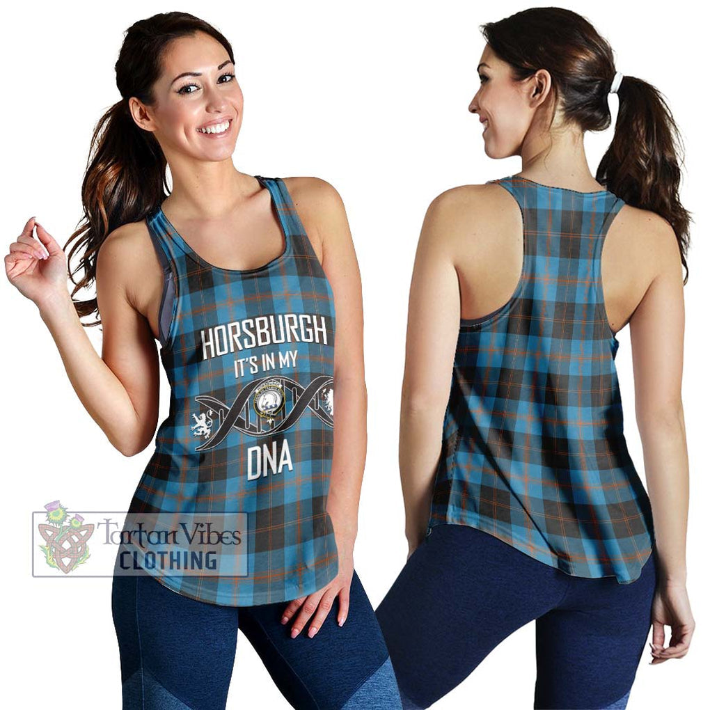 Horsburgh Tartan Women's Racerback Tanks with Family Crest DNA In Me Style 4XL - Tartan Vibes Clothing