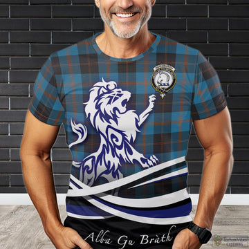 Horsburgh Tartan T-Shirt with Alba Gu Brath Regal Lion Emblem