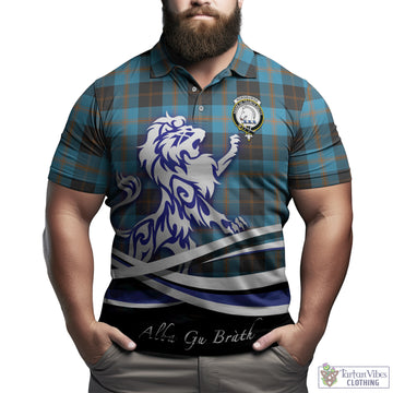 Horsburgh Tartan Polo Shirt with Alba Gu Brath Regal Lion Emblem