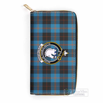 Tartan Vibes Clothing Horsburgh Tartan Women's Leather Wallet with Family Crest