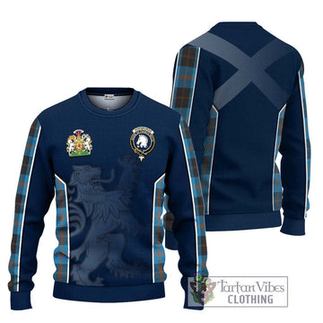 Horsburgh Tartan Ugly Sweater with Family Crest and Lion Rampant Vibes Sport Style Unisex - Tartan Vibes Clothing