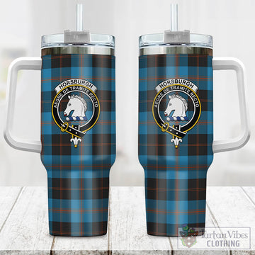 Horsburgh Tartan and Family Crest Tumbler with Handle