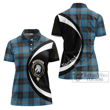 Horsburgh Tartan Women's Polo Shirt with Family Crest Circle Style Women - Tartan Vibes Clothing