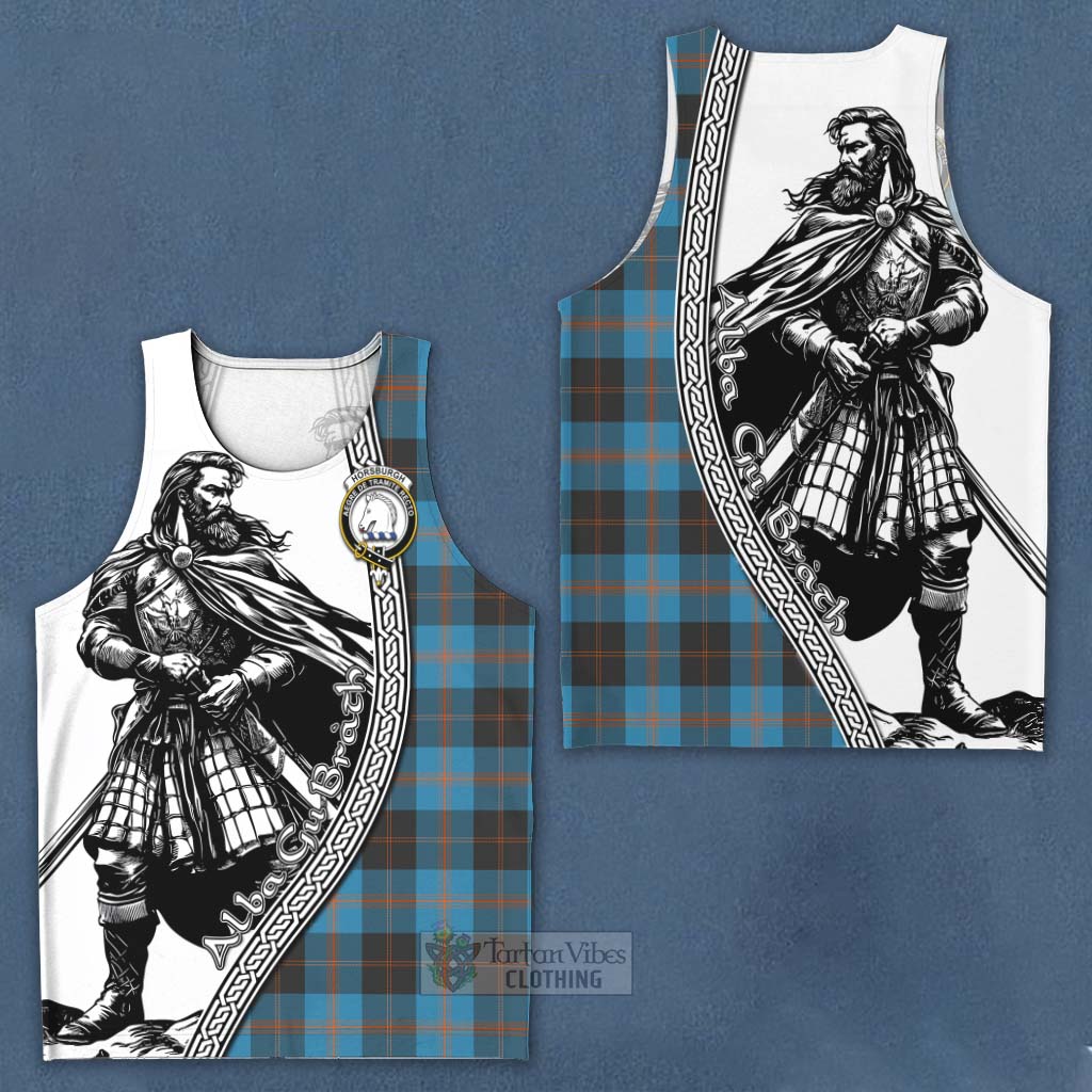 Horsburgh Tartan Clan Crest Men's Tank Top with Highlander Warrior Celtic Style Men - Tartan Vibes Clothing