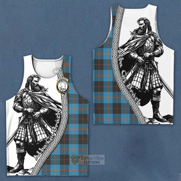 Horsburgh Tartan Clan Crest Men's Tank Top with Highlander Warrior Celtic Style Men - Tartan Vibes Clothing
