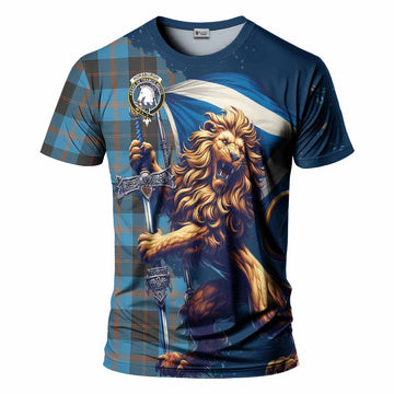 Horsburgh Tartan Family Crest T-Shirt with Scottish Majestic Lion Kid's Shirt - Tartan Vibes Clothing