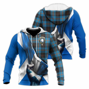 Horsburgh Tartan Knitted Hoodie with Family Crest Scotland Patriotic Style Unisex Knitted Pullover Hoodie - Tartan Vibes Clothing