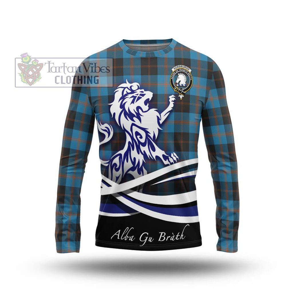 Horsburgh Tartan Long Sleeve T-Shirt with Alba Gu Brath Regal Lion Emblem Unisex - Tartan Vibes Clothing