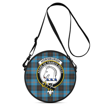 Horsburgh Tartan Round Satchel Bags with Family Crest One Size 9*9*2.7 inch - Tartan Vibes Clothing