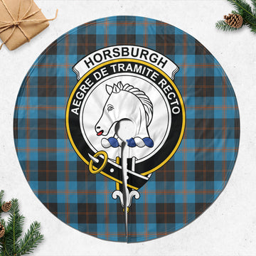 Horsburgh Tartan Christmas Tree Skirt with Family Crest 47*47 inch - Tartan Vibes Clothing