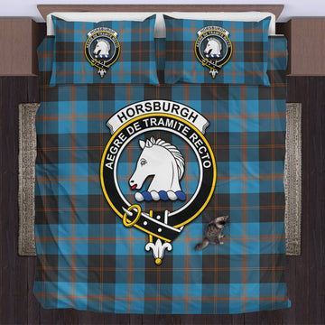 Horsburgh Tartan Bedding Set with Family Crest US Bedding Set - Tartan Vibes Clothing