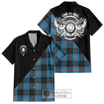Horsburgh Tartan Hawaiian Shirt with Family Crest and Military Logo Style Kid - Tartan Vibes Clothing