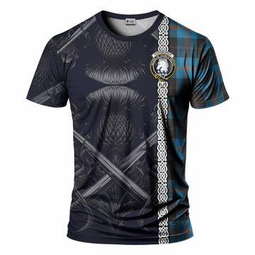 Horsburgh Tartan T-Shirt with Family Crest Cross Sword Thistle Celtic Vibes Kid's Shirt - Tartan Vibes Clothing