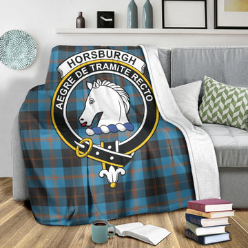 Horsburgh Tartan Blanket with Family Crest X-Large 59 x 79 inches 150 x 200 cm - Tartan Vibes Clothing