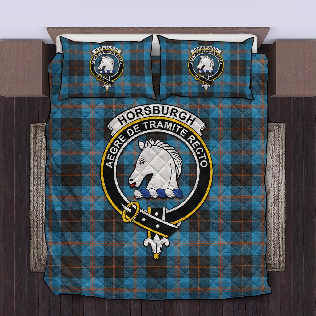 Horsburgh Tartan Quilt Bed Set with Family Crest King - Tartan Vibes Clothing