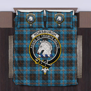 Horsburgh Tartan Quilt Bed Set with Family Crest King - Tartan Vibes Clothing