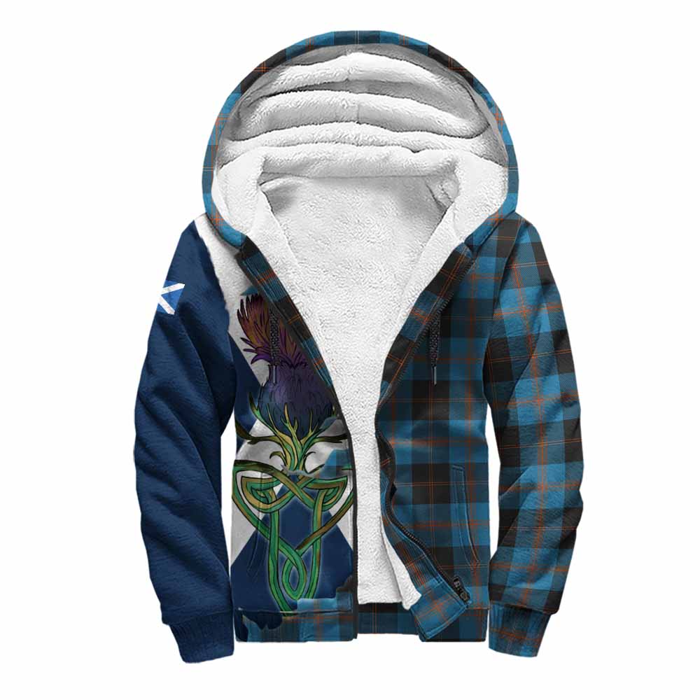 Tartan Vibes Clothing Horsburgh Tartan Family Crest Sherpa Hoodie Scottish Thistle Celtic Inspired
