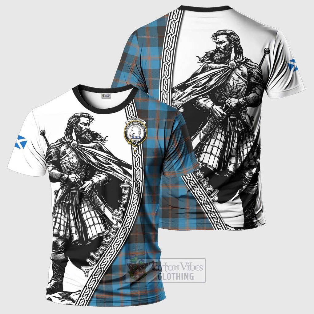 Horsburgh Tartan Clan Crest T-Shirt with Highlander Warrior Celtic Style Kid's Shirt - Tartan Vibes Clothing
