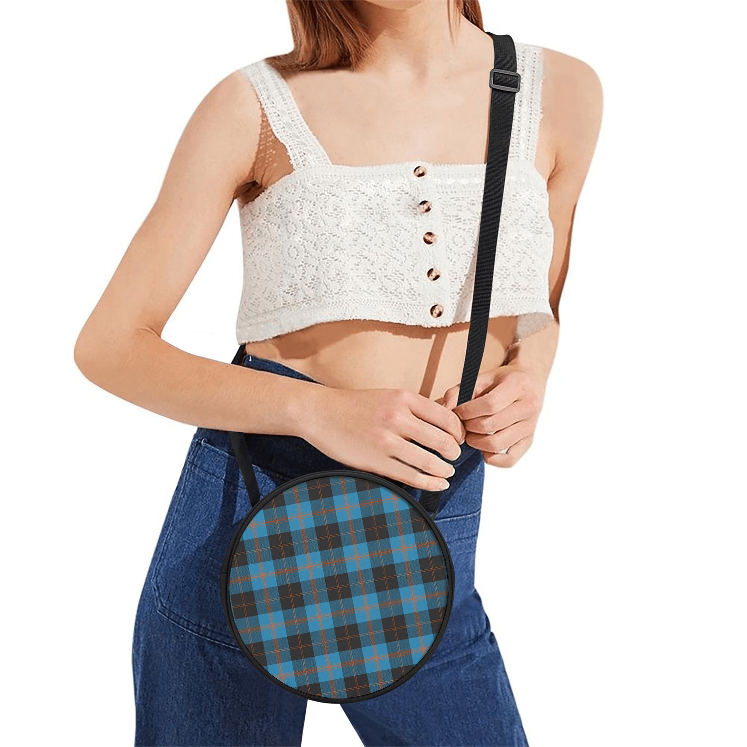 Horsburgh Tartan Round Satchel Bags One Size 9*9*2.7 inch - Tartan Vibes Clothing