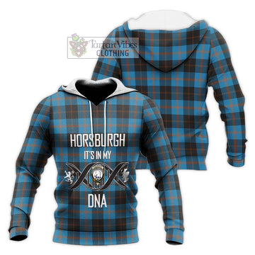 Horsburgh Tartan Knitted Hoodie with Family Crest DNA In Me Style Unisex Knitted Pullover Hoodie - Tartan Vibes Clothing