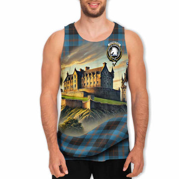 Horsburgh Tartan Family Crest Men's Tank Top with Scottish Ancient Castle Style Men - Tartan Vibes Clothing
