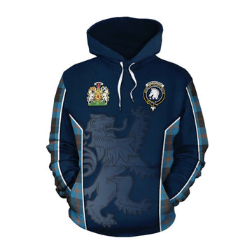 Horsburgh Tartan Cotton Hoodie with Family Crest and Lion Rampant Vibes Sport Style Pullover Hoodie XS - Tartan Vibes Clothing