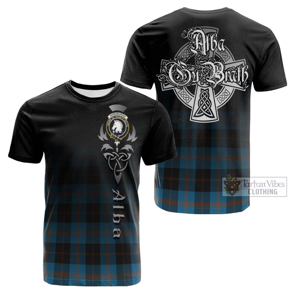 Horsburgh Tartan Cotton T-shirt Featuring Alba Gu Brath Family Crest Celtic Inspired Kid's Shirt - Tartan Vibes Clothing