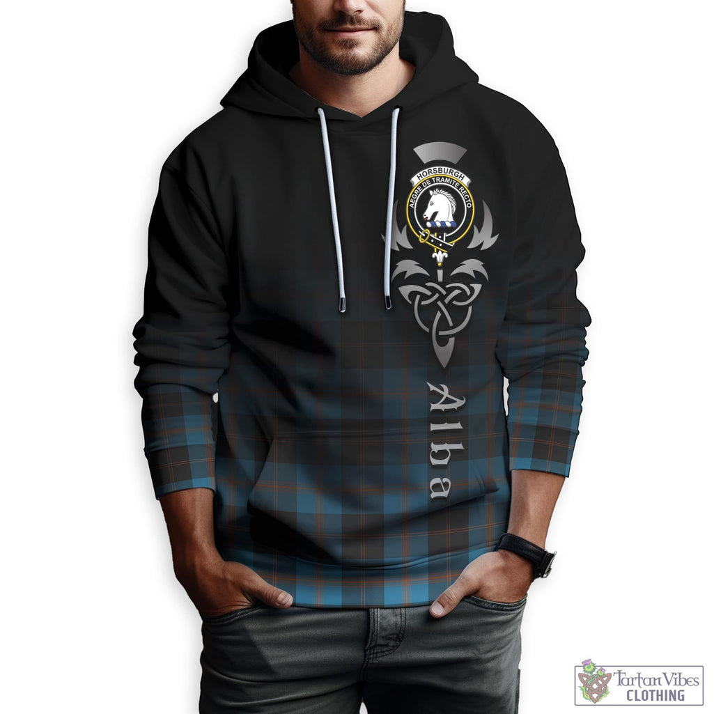 Horsburgh Tartan Hoodie Featuring Alba Gu Brath Family Crest Celtic Inspired Zip Hoodie - Tartan Vibes Clothing