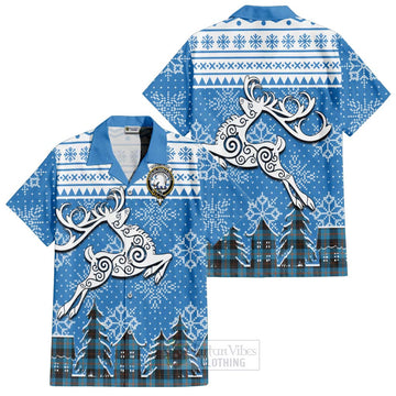 Horsburgh Clan Christmas Hawaiian Shirt Celtic Reindeer Style