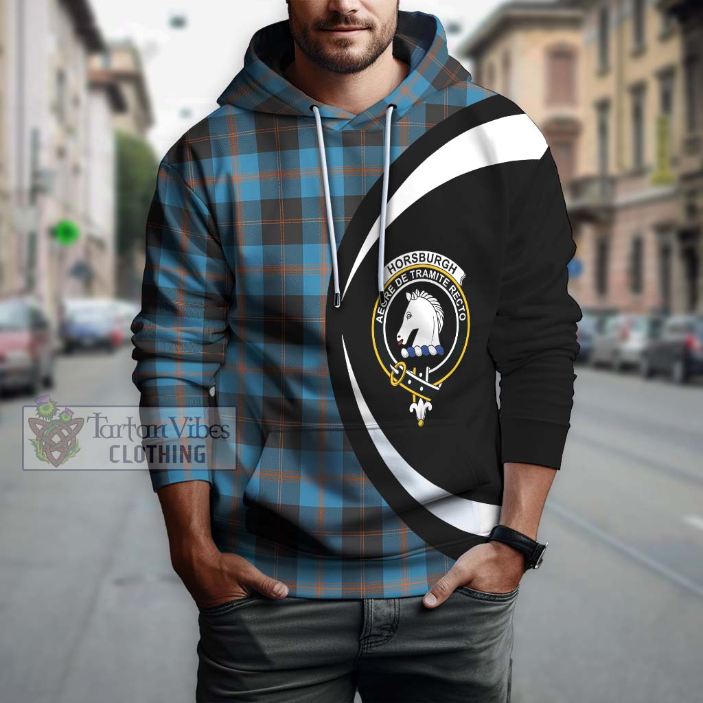 Horsburgh Tartan Hoodie with Family Crest Circle Style Zip Hoodie - Tartan Vibes Clothing