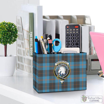 Horsburgh Tartan Pen Holder with Family Crest One Size 5.9"(L)*2.7"(W)*4.3"(H) - Tartan Vibes Clothing