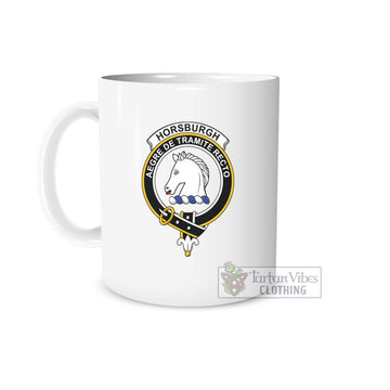 Horsburgh Family Crest Ceramic Mug White - 2D-tartanvibesclothing