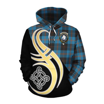 Horsburgh Tartan Cotton Hoodie with Family Crest and Celtic Symbol Style Pullover Hoodie XS - Tartan Vibes Clothing