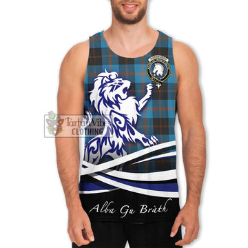 Horsburgh Tartan Men's Tank Top with Alba Gu Brath Regal Lion Emblem Men - Tartan Vibes Clothing