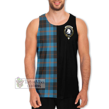 Horsburgh Tartan Men's Tank Top with Family Crest and Half Of Me Style Men - Tartan Vibes Clothing
