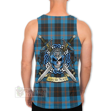 Horsburgh Tartan Men's Tank Top with Family Crest Celtic Skull Style Men - Tartan Vibes Clothing