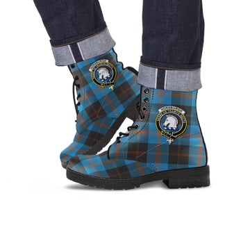Horsburgh Tartan Leather Boots with Family Crest