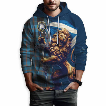 Horsburgh Tartan Family Crest Hoodie with Scottish Majestic Lion Zip Hoodie - Tartan Vibes Clothing