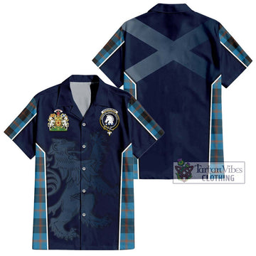 Horsburgh Tartan Hawaiian Shirt with Family Crest and Lion Rampant Vibes Sport Style Kid - Tartan Vibes Clothing