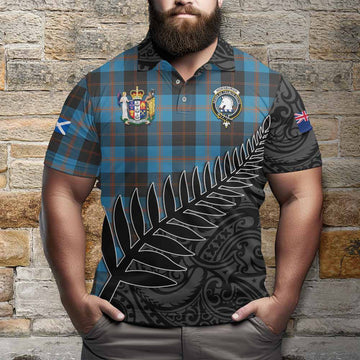 Horsburgh Crest Tartan Polo Shirt with New Zealand Silver Fern Half Style Kid - Tartan Vibes Clothing