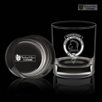 Horsburgh Clan Crest Engraved Whiskey Glass